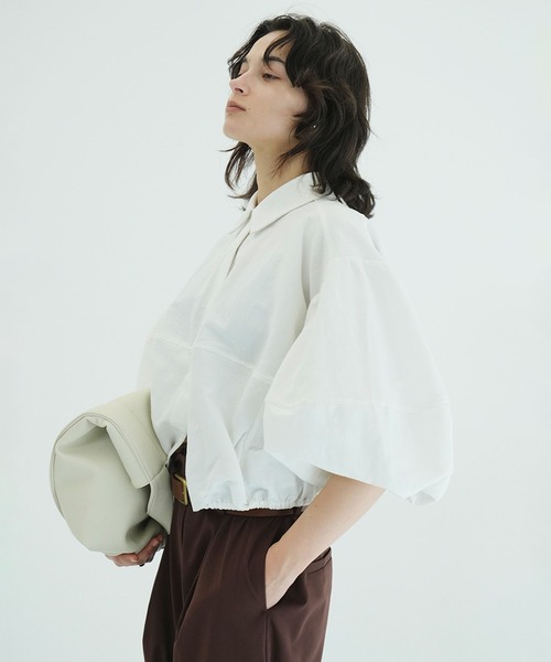 CLANE（クラネ）の「DAD SHORT BALLOON BLOUSON（ブルゾン・レディース・アイボリー・1/2）」の3枚目の写真