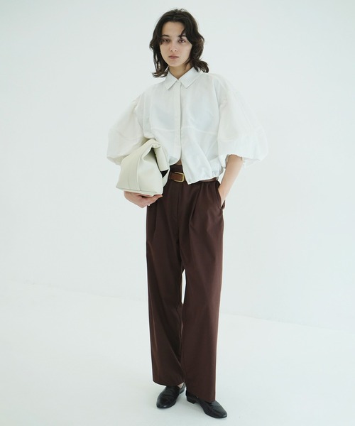 CLANE（クラネ）の「DAD SHORT BALLOON BLOUSON（ブルゾン・レディース・アイボリー・1/2）」の6枚目の写真