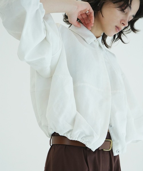 CLANE（クラネ）の「DAD SHORT BALLOON BLOUSON（ブルゾン・レディース・アイボリー・1/2）」の5枚目の写真