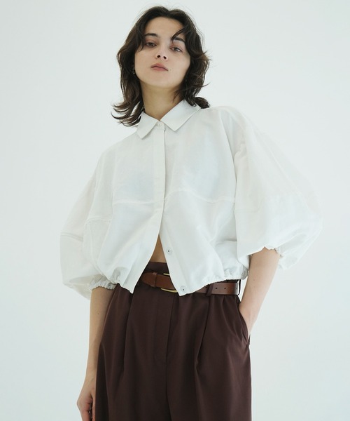 CLANE（クラネ）の「DAD SHORT BALLOON BLOUSON（ブルゾン・レディース・アイボリー・1/2）」の2枚目の写真