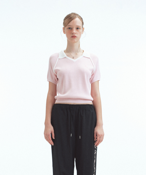 Rest&Recreation（レストアンドレクリエーション）の「V-NECK COLLAR KNIT TOP - PINK（ニット/セーター・レディース・その他・ONE）」の5枚目の写真