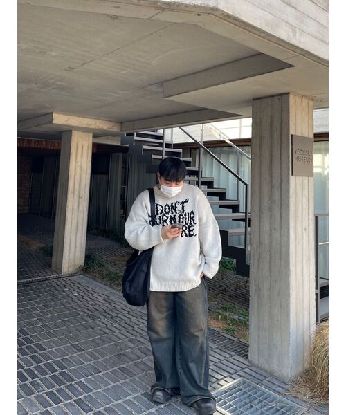 AJOBYAJO（アジョバイアジョ）の「[PBA] DBOF ウールニットセーター [アイボリー]（ニット/セーター・レディース・その他・L/S/M/XL）」の12枚目の写真
