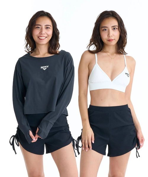 ROXY/ロキシー 水着 3点セット ビキニ 長袖ラッシュガード BLUE DRIFT