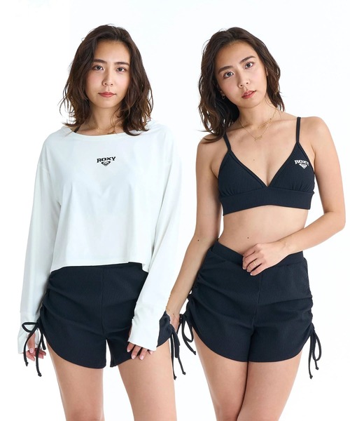 ROXY/ロキシー 水着 3点セット ビキニ 長袖ラッシュガード BLUE DRIFT