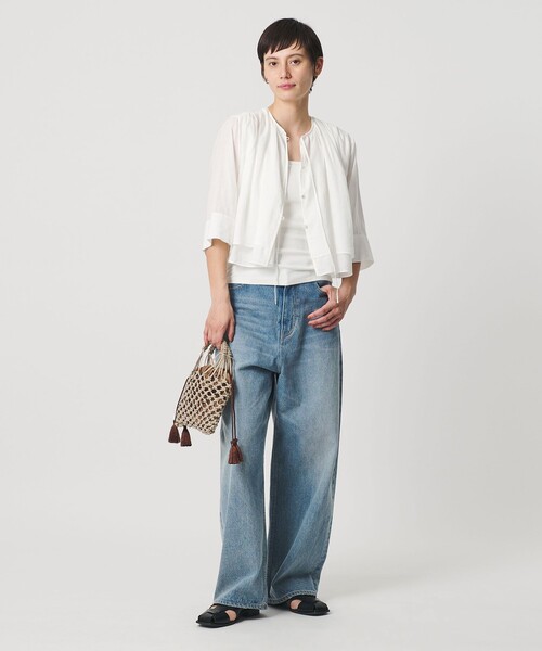 BEAUTY&YOUTH UNITED ARROWS（ビューティーアンドユースユナイテッドアローズ）の「麻ブレンド フロントリボン ティアード シャツ ウォッシャブル（シャツ/ブラウス・レディース・ベージュ/オレンジ/ホワイト・FREE）」の17枚目の写真