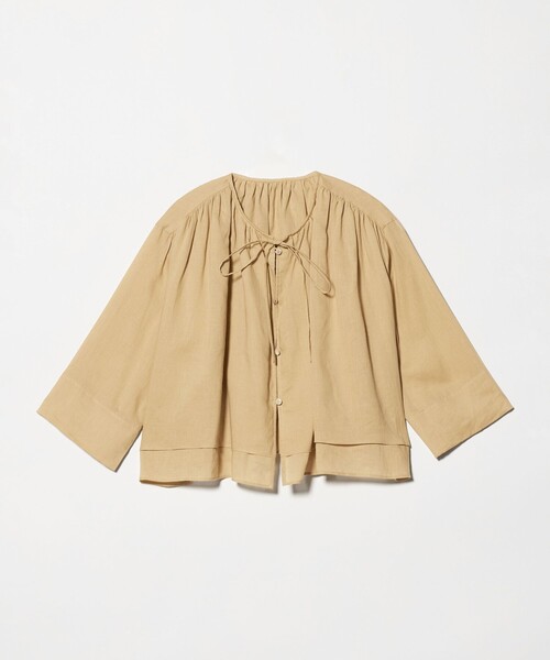 BEAUTY&YOUTH UNITED ARROWS（ビューティーアンドユースユナイテッドアローズ）の「麻ブレンド フロントリボン ティアード シャツ ウォッシャブル（シャツ/ブラウス・レディース・ベージュ/オレンジ/ホワイト・FREE）」の22枚目の写真