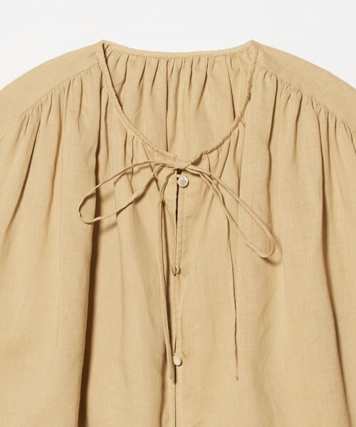 BEAUTY&YOUTH UNITED ARROWS（ビューティーアンドユースユナイテッドアローズ）の「麻ブレンド フロントリボン ティアード シャツ ウォッシャブル（シャツ/ブラウス・レディース・ベージュ/オレンジ/ホワイト・FREE）」の20枚目の写真