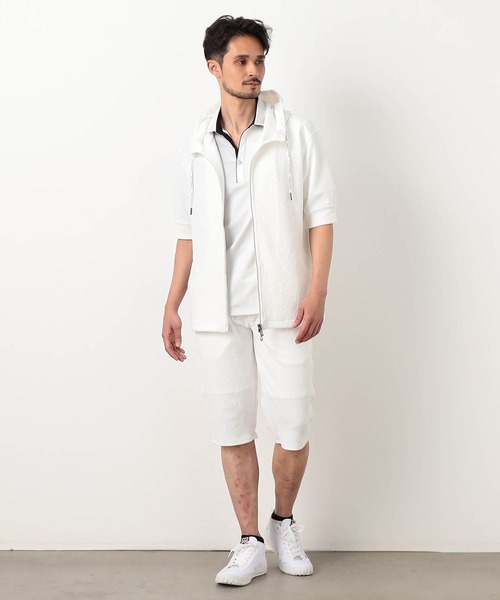 NICOLE CLUB FOR MEN(ニコルクラブフォーメン)の「【NICOLE SPORTS】エンボス柄ハーフパンツ(その他パンツ・メンズ・ホワイト系2/ホワイト系1/ホワイト/ブラック系1/ブラック系2/その他2/その他3/ブラック・X-LARGE/LARGE/MEDIUM/SMALL/M/XL/S/L)」の11枚目の写真