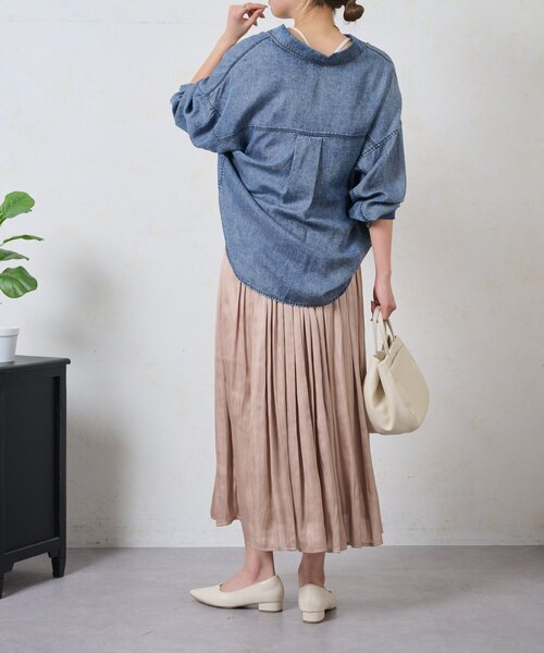 Jena espace merveilleux（ジェナ　エスパスメルヴェイユ）の「細ラインフレアスカート（スカート・レディース・ネイビー/ベージュ/アイボリー・FREE）」の14枚目の写真