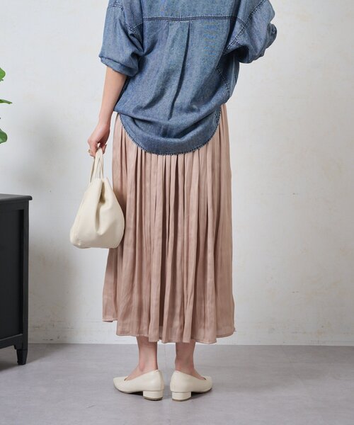 Jena espace merveilleux（ジェナ　エスパスメルヴェイユ）の「細ラインフレアスカート（スカート・レディース・ネイビー/ベージュ/アイボリー・FREE）」の15枚目の写真