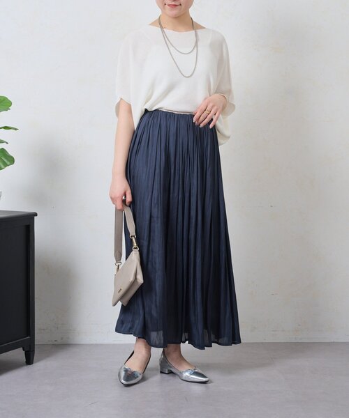 Jena espace merveilleux（ジェナ　エスパスメルヴェイユ）の「細ラインフレアスカート（スカート・レディース・ネイビー/ベージュ/アイボリー・FREE）」の16枚目の写真