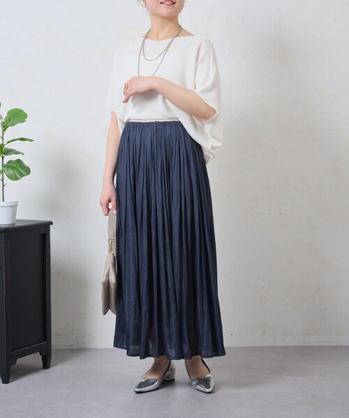 Jena espace merveilleux（ジェナ　エスパスメルヴェイユ）の「細ラインフレアスカート（スカート・レディース・ネイビー/ベージュ/アイボリー・FREE）」の20枚目の写真