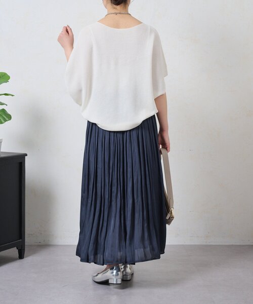 Jena espace merveilleux（ジェナ　エスパスメルヴェイユ）の「細ラインフレアスカート（スカート・レディース・ネイビー/ベージュ/アイボリー・FREE）」の8枚目の写真