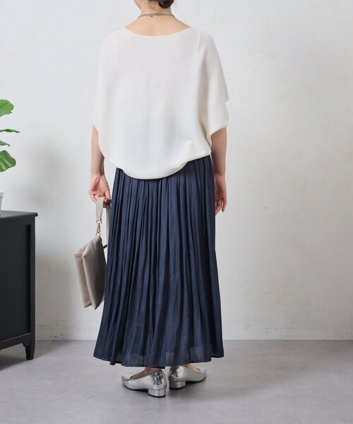 Jena espace merveilleux（ジェナ　エスパスメルヴェイユ）の「細ラインフレアスカート（スカート・レディース・ネイビー/ベージュ/アイボリー・FREE）」の9枚目の写真