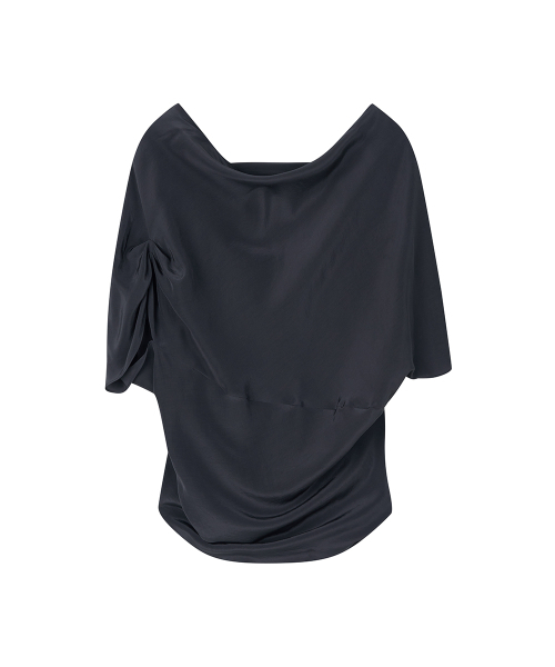 MIDNLOW(ミッドアンドロー)の「Unbalanced Draped Shirts(Grey)(シャツ/ブラウス・レディース・その他・FREE)」の4枚目の写真
