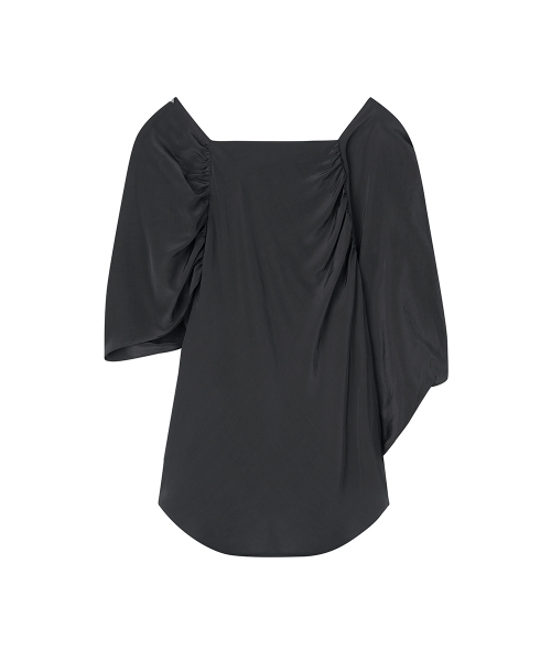 MIDNLOW(ミッドアンドロー)の「Unbalanced Draped Shirts(Grey)(シャツ/ブラウス・レディース・その他・FREE)」の5枚目の写真