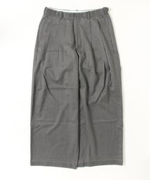 marka | marka / マーカ：TWO TUCK BUGGY TROUSERS -WASHABLE 2/72 WOOL GABARDINE PIGMENT PRINT-：M26A03PT01C[COR](その他パンツ)