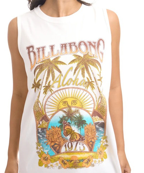 BILLABONG（ビラボン）の「BILLABONG/ビラボン タンクトップ UVカット GRAPHIC LOOSE TANK TOP BG01C360（タンクトップ・レディース・ホワイト/スミクロ・M）」の11枚目の写真