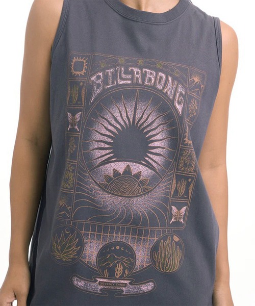 BILLABONG（ビラボン）の「BILLABONG/ビラボン タンクトップ UVカット GRAPHIC LOOSE TANK TOP BG01C360（タンクトップ・レディース・ホワイト/スミクロ・M）」の4枚目の写真