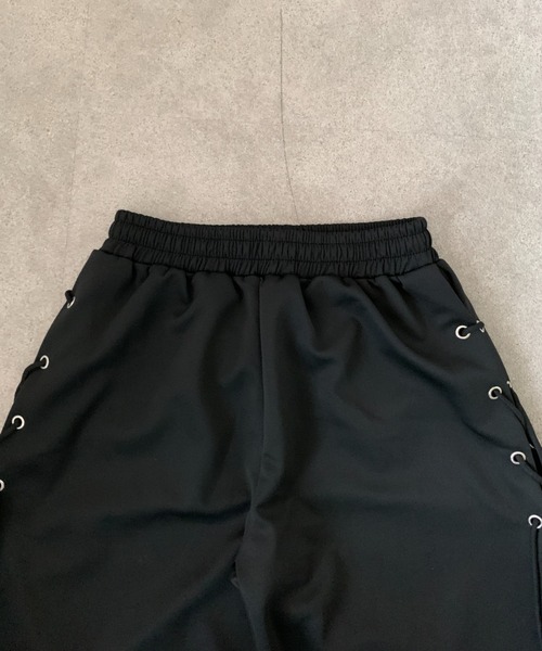 link lot(リンクロット)の「サイドレースアップワイドスウェットパンツ(スウェットパンツ・メンズ・ブラック/グレー・L/M)」の4枚目の写真