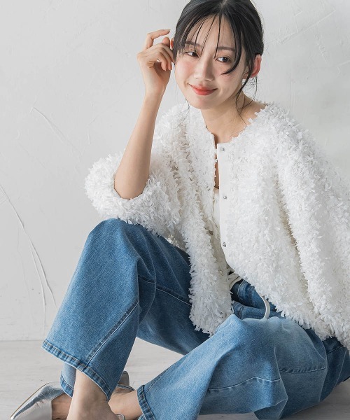 Droite lautreamont(ドロワットロートレアモン)の「ショウセンモールインレーブルゾン(ブルゾン・レディース・ネイビー/オフホワイト・M)」の1枚目の写真