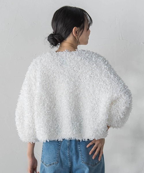 Droite lautreamont(ドロワットロートレアモン)の「ショウセンモールインレーブルゾン(ブルゾン・レディース・ネイビー/オフホワイト・M)」の7枚目の写真