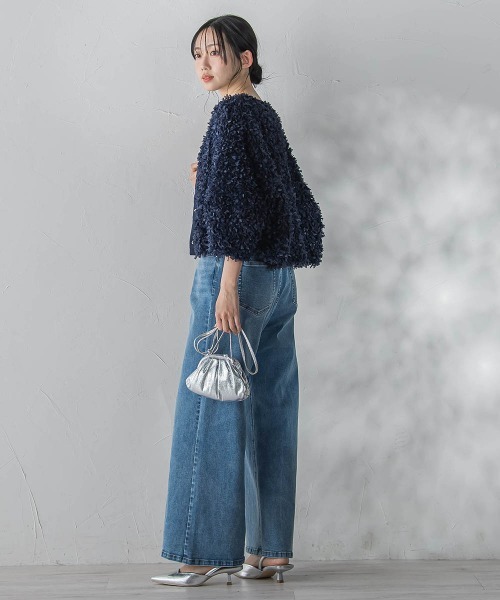 Droite lautreamont(ドロワットロートレアモン)の「ショウセンモールインレーブルゾン(ブルゾン・レディース・ネイビー/オフホワイト・M)」の20枚目の写真
