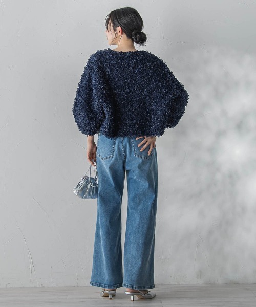 Droite lautreamont(ドロワットロートレアモン)の「ショウセンモールインレーブルゾン(ブルゾン・レディース・ネイビー/オフホワイト・M)」の21枚目の写真