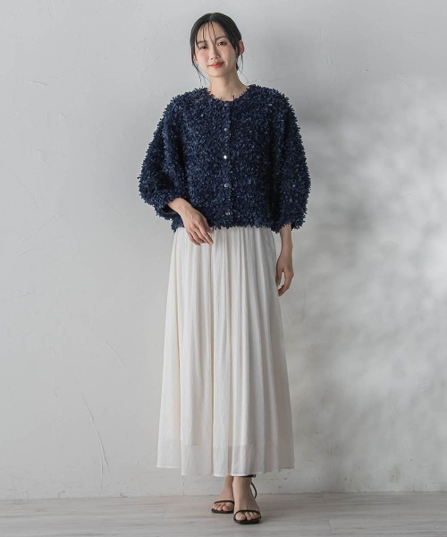 Droite lautreamont(ドロワットロートレアモン)の「ショウセンモールインレーブルゾン(ブルゾン・レディース・ネイビー/オフホワイト・M)」の22枚目の写真