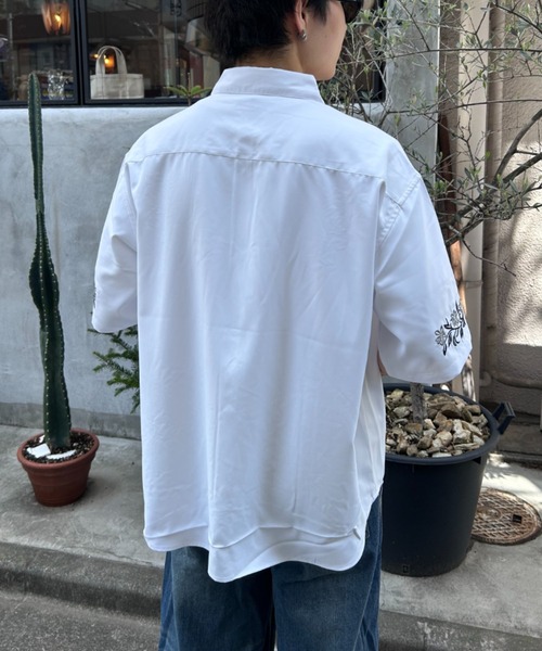 link lot（リンクロット）の「花柄刺繍入り半袖シャツ（シャツ/ブラウス・メンズ・ホワイト系その他/ホワイト/ブラック/ブラック系その他・L/XL/M）」の13枚目の写真