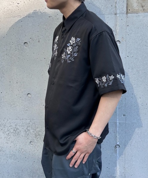 link lot（リンクロット）の「花柄刺繍入り半袖シャツ（シャツ/ブラウス・メンズ・ホワイト系その他/ホワイト/ブラック/ブラック系その他・L/XL/M）」の20枚目の写真