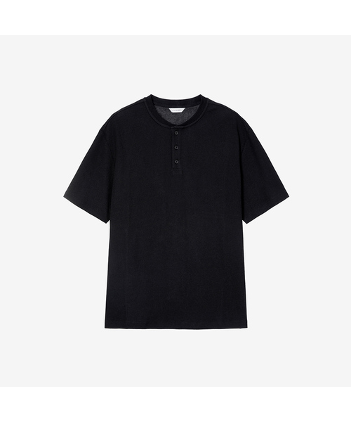MINDBRIDGE(マインドブリッジ)の「ワッフルヘンリーネックデイリー半袖Tシャツ - 3カラー(Tシャツ/カットソー・メンズ・ホワイト/グレー/ブラック・95/100/105/110)」の3枚目の写真