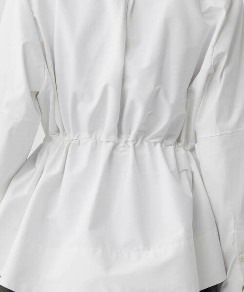 UNITED TOKYO(ユナイテッドトウキョウ)の「スタンドカラーシャツブルゾン|ウォッシャブル/軽羽織/春服(シャツ/ブラウス・レディース・その他2/ネイビー/ホワイト・FREE)」の8枚目の写真