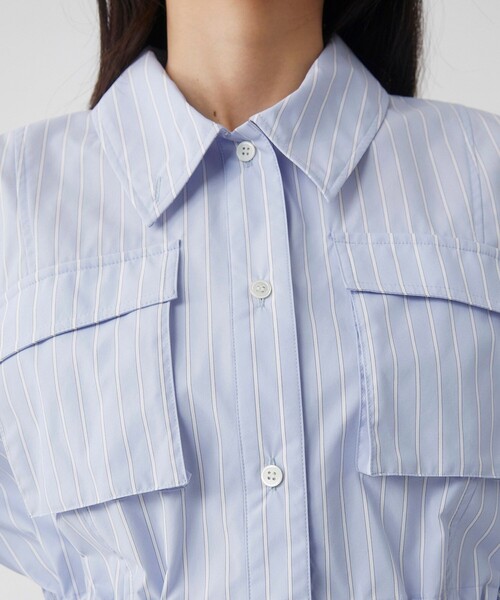 UNITED TOKYO(ユナイテッドトウキョウ)の「スタンドカラーシャツブルゾン|ウォッシャブル/軽羽織/春服(シャツ/ブラウス・レディース・その他2/ネイビー/ホワイト・FREE)」の17枚目の写真