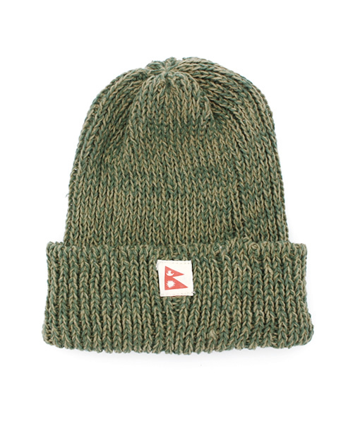 チャイハネ（チャイハネ）の「【チャイハネ】NEPALコットンニットキャップ（ニットキャップ/ビーニー・レディース・カーキ/ネイビー/グリーン/レッド/ブルー・FREE）」の2枚目の写真