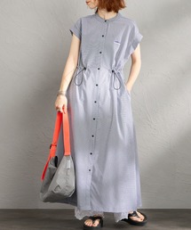THOUSAND MILE | [THOUSAND MILE/サウザンド マイル] 別注 ハイエアー ウエストギャザー フレンチスリーブワンピース(ワンピース)
