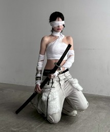 YIKAI LABORATORY（イカイラボラトリー）の「【YIKAI LABORATORY】inn3er radiance denim  / 【イカイラボラトリー】フェイクファーポケットダメージフレアデニムパンツ（デニムパンツ）」