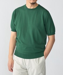 SHIPS:〈接触冷感〉 ICE COTTON クルーネック ショート スリーブ ニット Tシャツ
