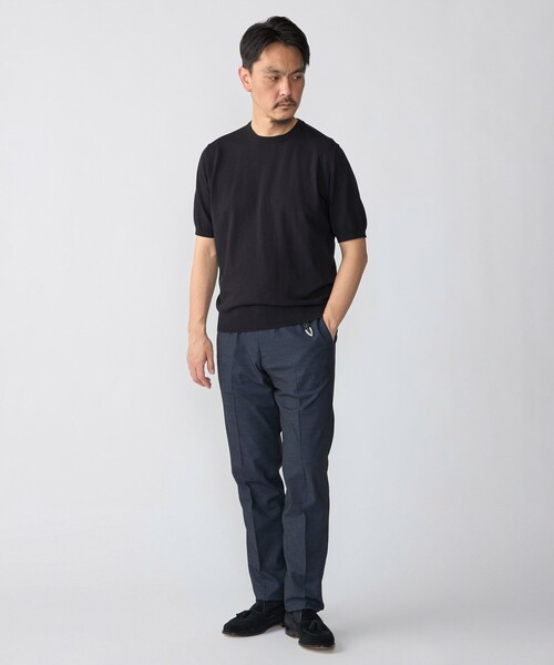 SHIPS(シップス)の「SHIPS:〈接触冷感〉 ICE COTTON クルーネック ショート スリーブ ニット Tシャツ(ニット/セーター・メンズ・ブラック/イエロー/ネイビー/ホワイト/グリーン・SMALL/MEDIUM/X-LARGE/LARGE)」の17枚目の写真