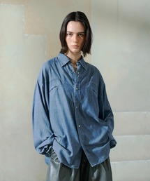 soerte（ソエルテ）の「Sheer Denim Western Shirt / シアーデニムウエスタンシャツ（シャツ/ブラウス・メンズ）」