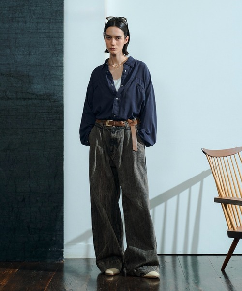 soerte(ソエルテ)の「Sheer Denim Western Shirt / シアーデニムウエスタンシャツ(シャツ/ブラウス・メンズ・ネイビー/ブルー・3/1/2)」の18枚目の写真