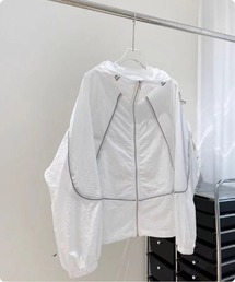 マウンテンパーカー（ホワイト/白色系・フードあり）ファッション通販