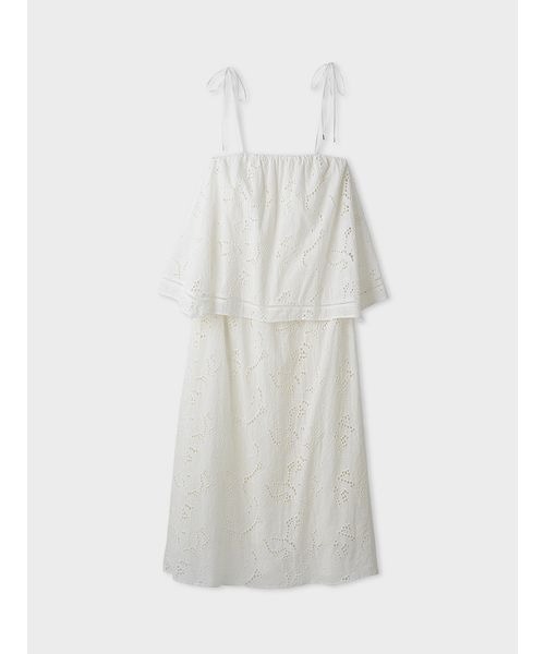 MIESROHE(ミースロエ)の「レースエンブロイダリーベアワンピ(ワンピース・レディース・ホワイト・0)」の19枚目の写真