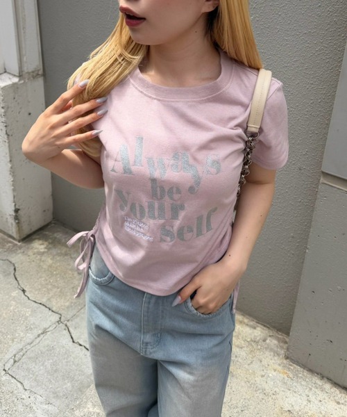 continuer de NICE CLAUP(コンティニューデナイスクラップ)の「アソートロゴドロストチビT(Tシャツ/カットソー・レディース・ドット/トップグレー/ホワイト系その他/オフホワイト/ブラック/ブラック系その他/ピンク系その他・FREE)」の7枚目の写真