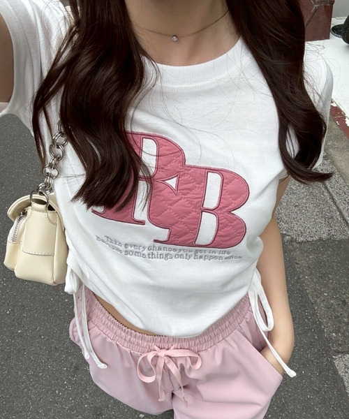 continuer de NICE CLAUP(コンティニューデナイスクラップ)の「アソートロゴドロストチビT(Tシャツ/カットソー・レディース・ドット/トップグレー/ホワイト系その他/オフホワイト/ブラック/ブラック系その他/ピンク系その他・FREE)」の2枚目の写真