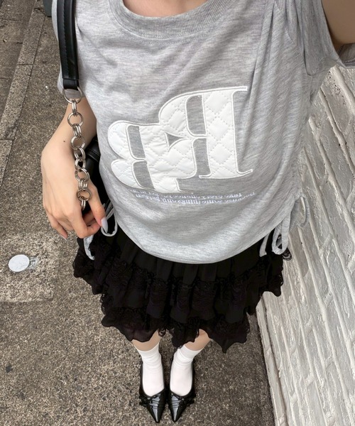 continuer de NICE CLAUP(コンティニューデナイスクラップ)の「アソートロゴドロストチビT(Tシャツ/カットソー・レディース・ドット/トップグレー/ホワイト系その他/オフホワイト/ブラック/ブラック系その他/ピンク系その他・FREE)」の6枚目の写真
