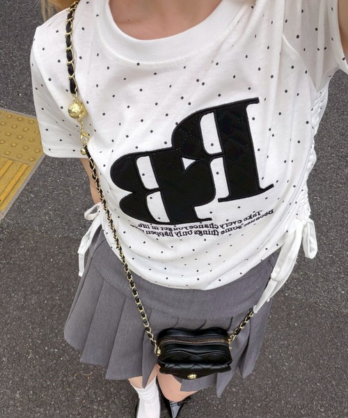 continuer de NICE CLAUP(コンティニューデナイスクラップ)の「アソートロゴドロストチビT(Tシャツ/カットソー・レディース・ドット/トップグレー/ホワイト系その他/オフホワイト/ブラック/ブラック系その他/ピンク系その他・FREE)」の8枚目の写真