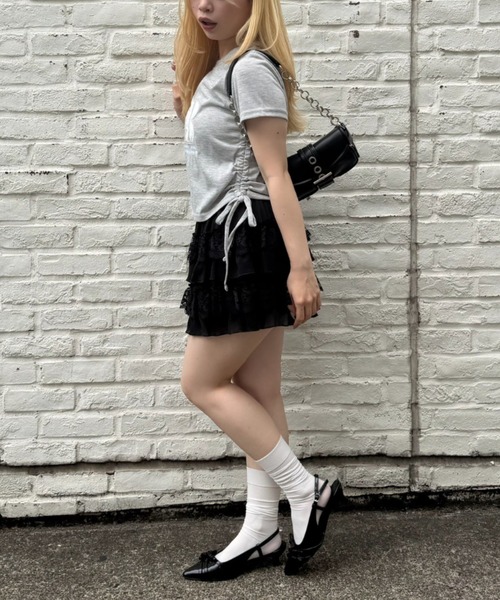 continuer de NICE CLAUP(コンティニューデナイスクラップ)の「アソートロゴドロストチビT(Tシャツ/カットソー・レディース・ドット/トップグレー/ホワイト系その他/オフホワイト/ブラック/ブラック系その他/ピンク系その他・FREE)」の16枚目の写真