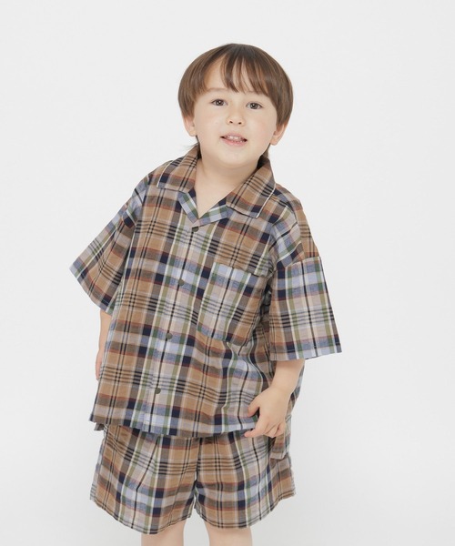 GLOBAL WORK(グローバルワーク)の「スナップサッカーシャツ半袖/T/647311(シャツ/ブラウス・キッズ・ブルー/ブラウン・100cm/110cm/120cm)」の14枚目の写真