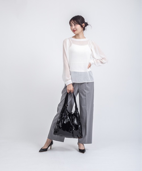 Jack Gomme(ジャックゴム)の「【JACK GOMME】ショルダーバッグ トートバッグ LESAC Sac cabas(ショルダーバッグ・レディース・ブルー/ブラック/オリーブ/レッド/コーラル/ネイビー/シャンパン・FREE)」の12枚目の写真